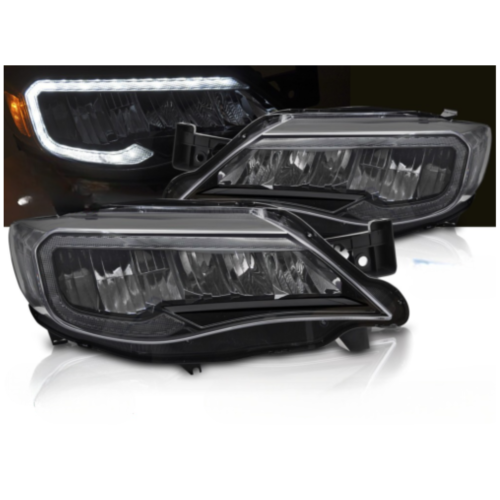 Paire Feux Phares Subaru WRX de 2008 a 2014 FULL LED DRL Dyn Noir