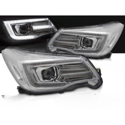 Paire Feux Phares Subaru Forester 13-18 XENON LED DRL LTI Dyn Chrome