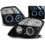 Paire de feux phares Citroen C2 03-10 angel eyes noir