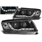 Paire de feux phares Skoda Fabia 99-08 Daylight led noir