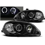 Paire de feux phares Honda civic 95-99 Angel eyes noir