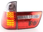 Paire de feux arrière BMW X5 type E53 98-02 Rouge Chrome Led