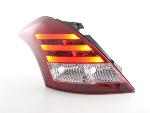 Paire feux arrire Suzuki Swift Sport 2011 a 2013 Rouge Chrome Led