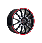 Jante 7x16 RONAL R54 MCR pour ALFA ROMEO 145 09/94-01/00 Gloss Black / Red