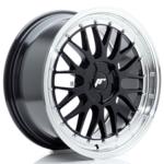 Jante JR Wheels JR23 18x8 ET20-42- 5 Trous sur mesure- Gloss Black w/ Machined Lip