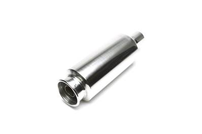 Silencieux arrière sport universel inox 115 / 45mm rond, avec attenuateur