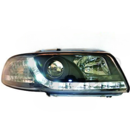 Paire Phares avant Daylight DRL Led Audi A4 B5 Berline 1994 a 1999 Noir