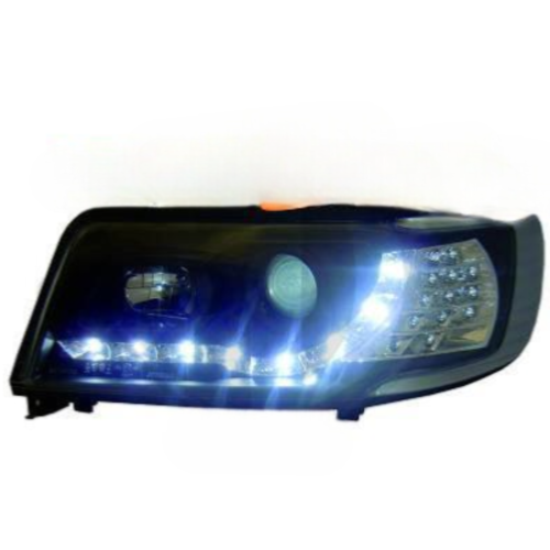 Paire de Phares Daylight Audi 100 de 1990 a 1994 Noir Led