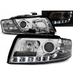 Paire de feux phares Audi A4 B6 de 2000 a 2004 Daylight led chrome