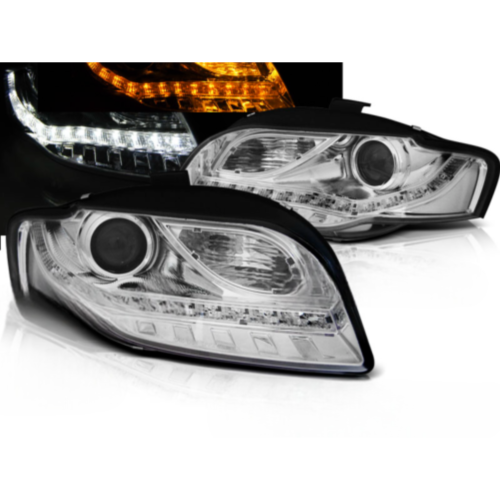 Paire de feux phares Audi A4 B7 de 2004 a 2008 Daylight cligno led chrome
