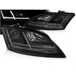 Paire de feux phares Audi TT 8J de 2006 a 2010 Daylight led noir Halog�ne Dynamique