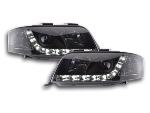 Paire de feux phares Daylight DRL Led Audi A6 4B 2001-2003 Noir