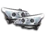 Paire de feux phares Xenon Angel Eyes Led BMW Serie 5 E60/E61 de 05 a 07 Chrome