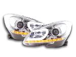 Paire de feux phares Daylight Led Mercedes Classe C W204 11-14 Chrome