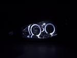 Paire de feux phares Angel Eyes Peugeot 206 S16 02-05 Chrome