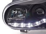 Paire de feux phares Daylight Led VW Golf 4 1J 98-03 Noir