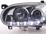 Paire de feux phares Daylight led DRL VW Golf 3 de 1991 a 1997 chrome