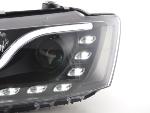 Paire de feux phares Daylight led DRL VW Jetta 6 11-17 Noir