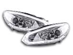 Paire de feux phares Daylight led DRL VW Golf 6 de 08-12 chrome