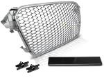 Calandre pour Audi A4 B8 de 11/2011 a 2015 look Sport Argent et noir