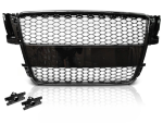 Calandre pour Audi A5 B8 de 2007 a 2011 Noir brillant look Sport