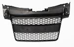 Grille de calandre pour Audi TT 8J de 2006 a 2014 Look Sport Noir brillant