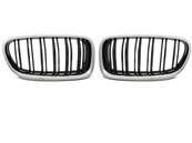 Grilles calandre BMW serie 5 F10 / F11 10-16 chrome noir