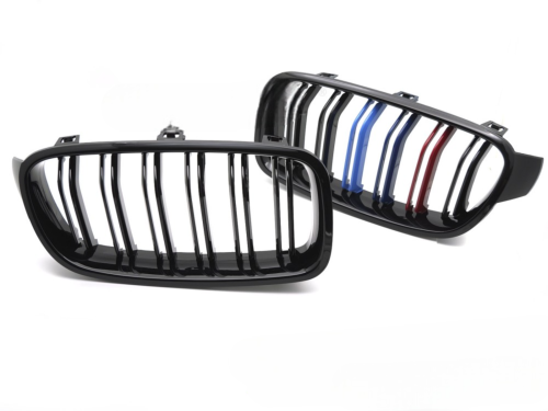Grilles de calandre BMW serie 3 F30/F31 de 2011 a 2018 Noir Brillant 3 couleurs