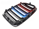 Grille de calandre avant BMW X1 E84 de 2009 a 2014 noir brillant + Tricolore