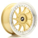 Jante JR Wheels JR26 17x8 ET20-35 - Trous sur mesures - Gold Machined lip