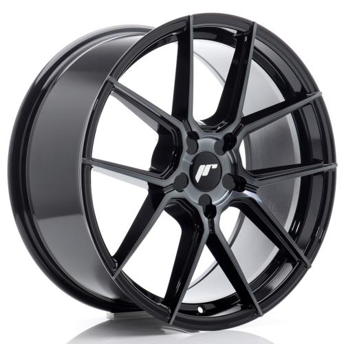 Jante JR Wheels JR30 19x8 ET20-40 - 5 trous sur mesure - Black machined Tinted face