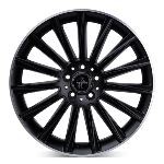 Jante Keskin KT18 22x10 ET40 5/130 MATT BLACK LIP POLISH