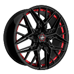 Jante Keskin KT25 20x8.5 ET40 5/108 BLACK PAINTED RED INSIDE