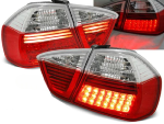 Paire de feux arriere BMW serie 3 E90 berline de 2005 a 2008 LED rouge et blanc