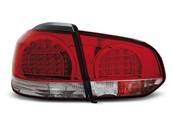 Paire de feux arriere VW Golf 6 08-12 rouge blanc led
