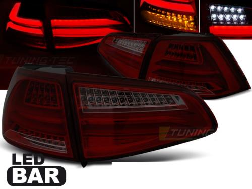 Paire de feux arriere VW Golf 7 13-17 Full LED rouge fume
