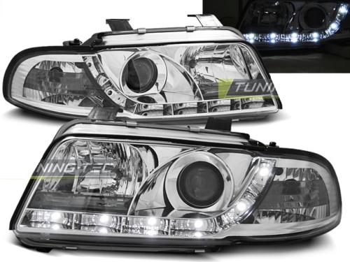 Paire de feux phares Audi A4 94-98 Daylight led chrome