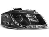 Paire de feux phares Audi A3 8P 03-08 Daylight led noir