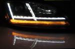 Paire de feux phares Audi TT 8J de 2006 a 2010 Daylight led noir Xenon Seq