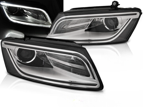 Paire de feux phares Audi Q5 de 2012 a 2017 Daylight led DRL chrome