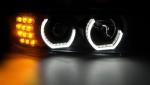 Paire de feux phares BMW serie 5 E39 de 1995 a 2003 Angel Eyes led 3D noir