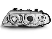 Paire de phares BMW serie 3 E46 Coupe de 1999 a 2003 angel eyes chrome