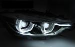 Paire de feux phares BMW serie 3 F30 / F31 11-15 angel eyes chrome Full led DRL