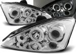 Paire de feux phares Ford Focus 98-01 angel eyes chrome