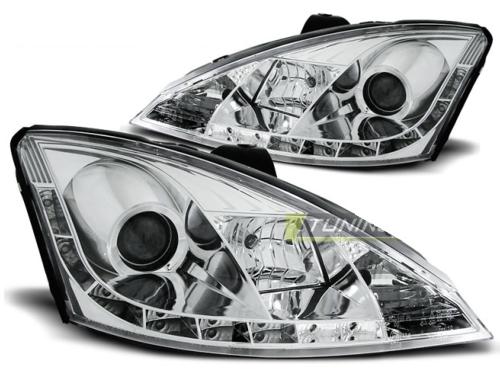 Paire de feux phares Ford Focus 01-04 Daylight chrome