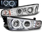 Paire de feux phares Mitsubishi Galant Angel eyes CCFL 96-06 chrome