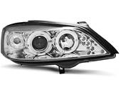 Paire de feux phares Opel Astra G 98-04 angel eyes chrome