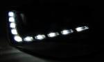 Paire de feux phares Seat Ibiza 6J de 2012 a 2015 Daylight led DRL noir