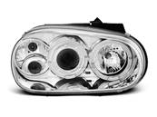 Paire de feux phares VW Golf 4 97-03 angel eyes chrome