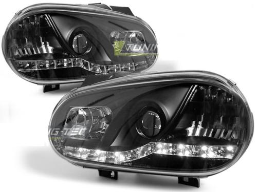 Paire de feux phares VW Golf 4 97-03 Daylight led noir
